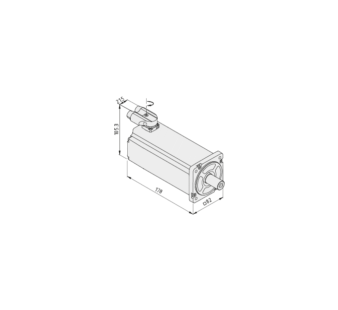 Motor SE 80-350-5-55-R, similar al RAL 9006 aluminio