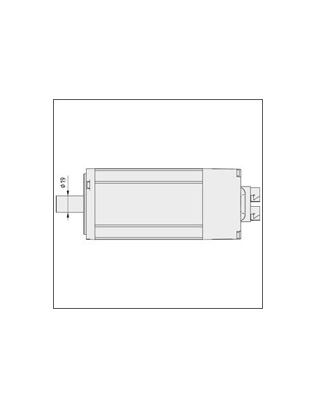 Motor SE 80-350-5-55-R, similar al RAL 9006 aluminio