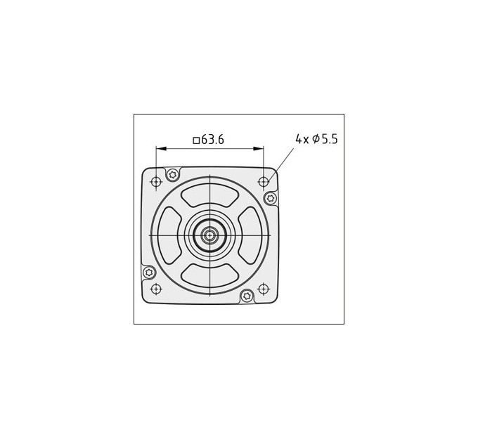 Motor SE 80-350-5-55-R, similar al RAL 9006 aluminio
