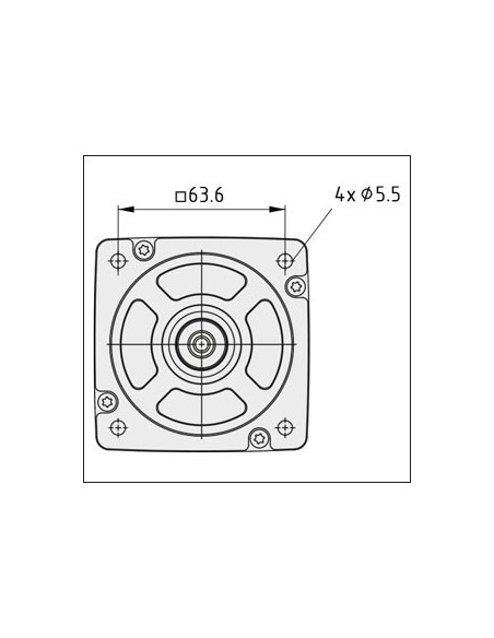 Motor SE 80-350-5-55-R, similar al RAL 9006 aluminio