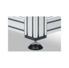 Placa base 8 80x80 M12 negro