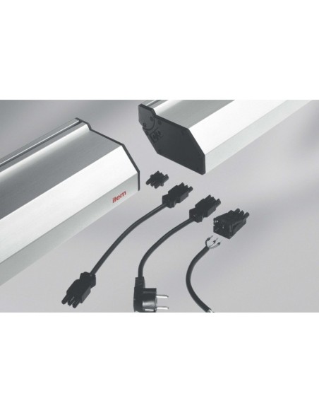 Conector con retenedor M negro
