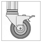 Rueda giratoria D75 con freno 2
