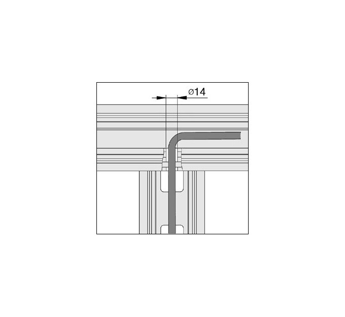 Perfil puntal 8 80x40 K60 natural