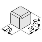 Tapeta vértice 5 20x20x20 negro 2