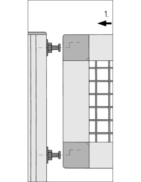 Suspensor perfil brida 8 E