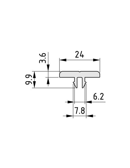 Perfil deslizamiento 6 ESD negro