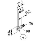 Perno 8 D10 c zincado