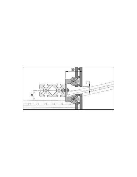 Suspensor de reja dual
