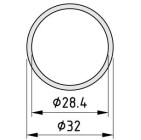 Tubo D32 KU negro 2