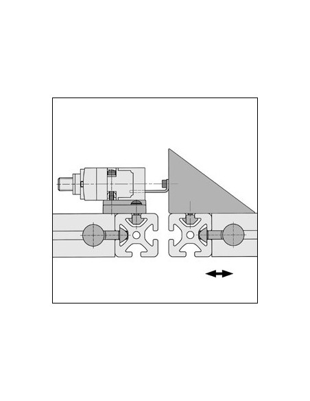 Actuador articulado para interruptor  cierre seguridad compacto