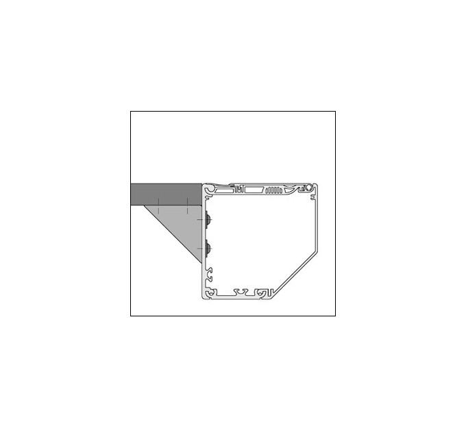 Perfil lateral 160-45° KW natural