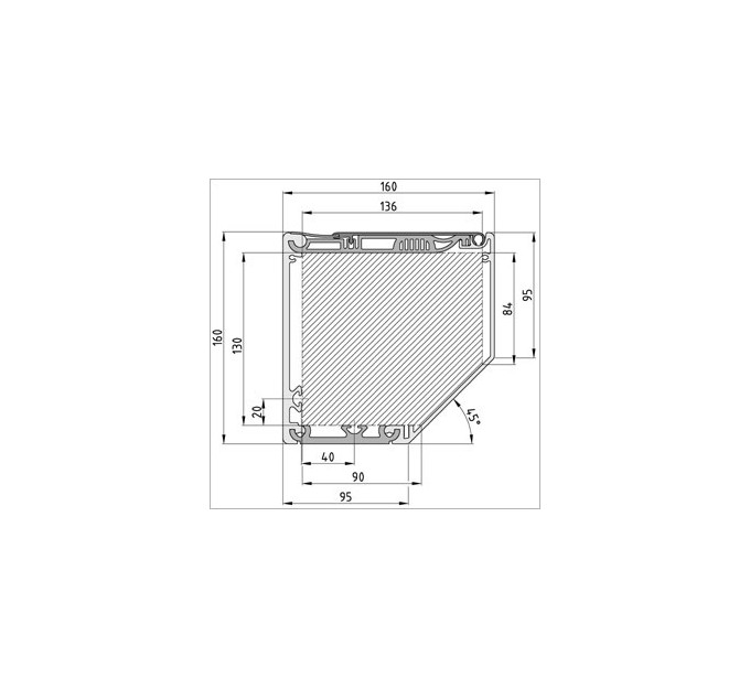 Perfil tapa 160 KW natural