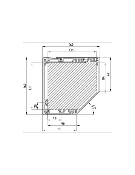 Perfil tapa 160 KW natural