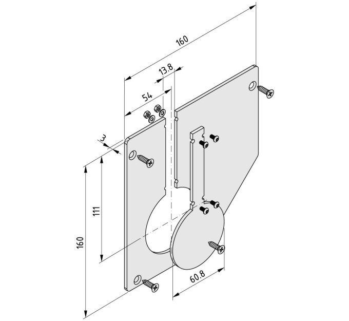 Tapas conducto 160-45° KW