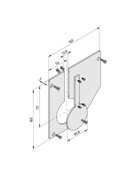 Tapas conducto 160-45° KW
