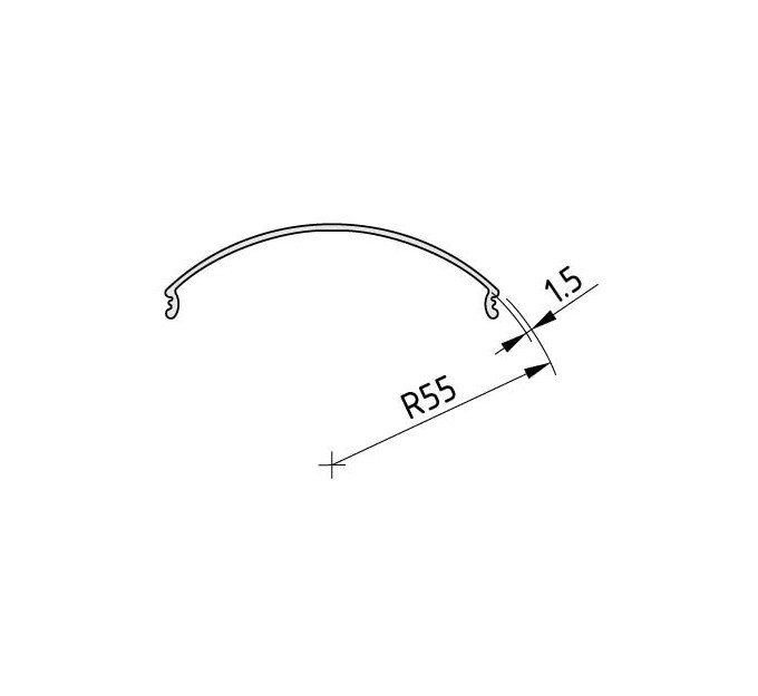 Perfil tapeta columna D110 natural