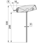 Llave Allen en T SW8 2