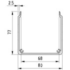 Perfil canal U 80x80 SE natural 2