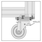 Rueda D125 fija HD