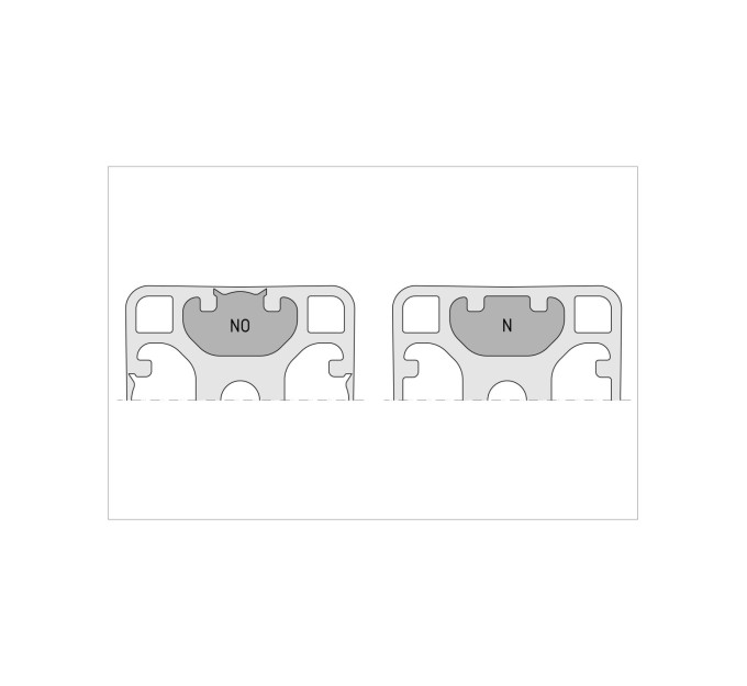 Perfil X 8 40x40 2NO180 L natural