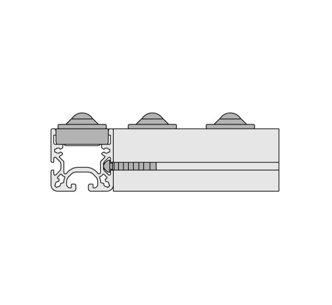 Carrilera 8 40x40 Bola insertable ESD