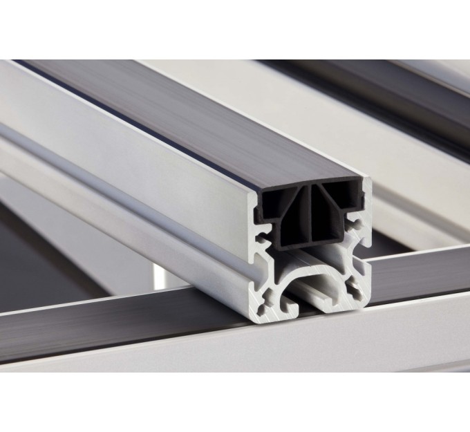 Carrilera 8 40x40 Perfil deslizamiento ESD negro