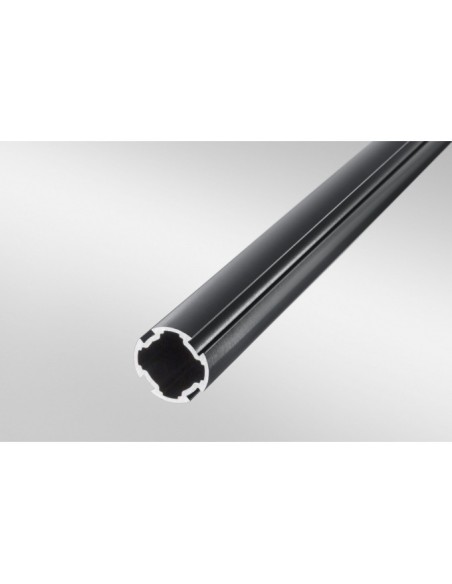 Tubo perfilado D30 ESD negro similar al RAL 9005
