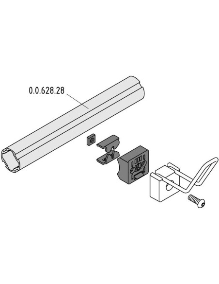 Acoplador de soportes y ganchos D30 negro