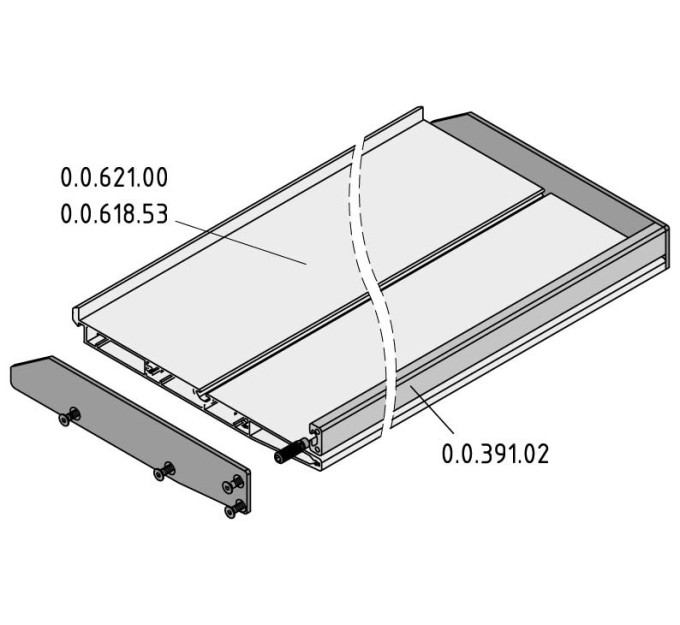Estante 8 200-600 con reborde