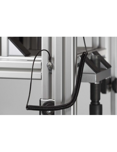 Cable de conexión en espiral ESD - Conector anular 5 mm