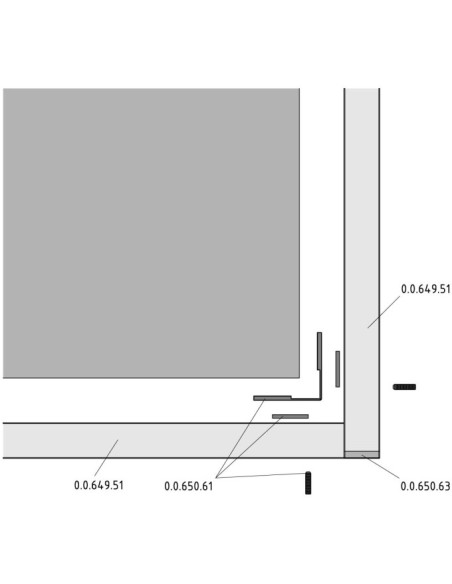 Kit brida perfil puerta X 8 - XMS