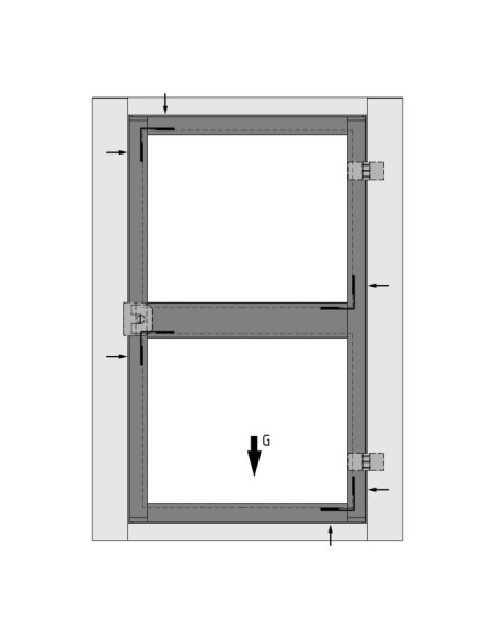 Kit brida perfil puerta X 8 - XMS