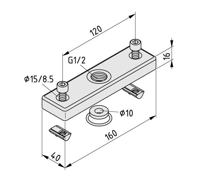 Kit conexión neumática 8 160x40 G12