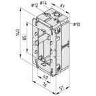 Caja de montaje K76 M45 2 tomas gris 2