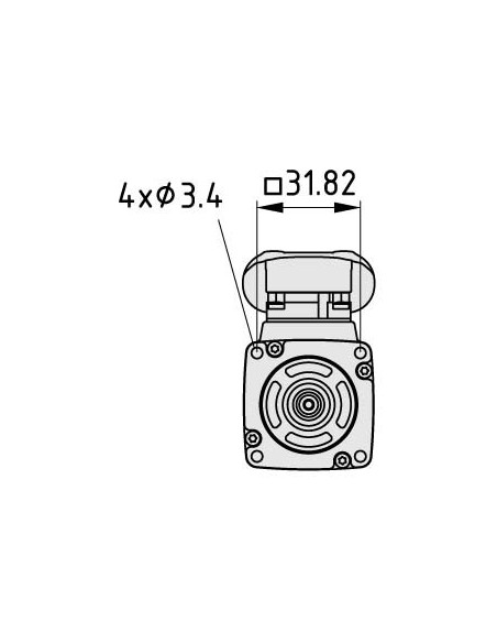 Motor SE 40-035-3-90-R similar al RAL 9006 aluminio