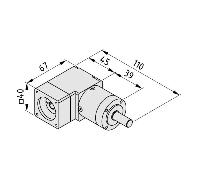 Reductor WP 40-3 similar al RAL 9006 aluminio