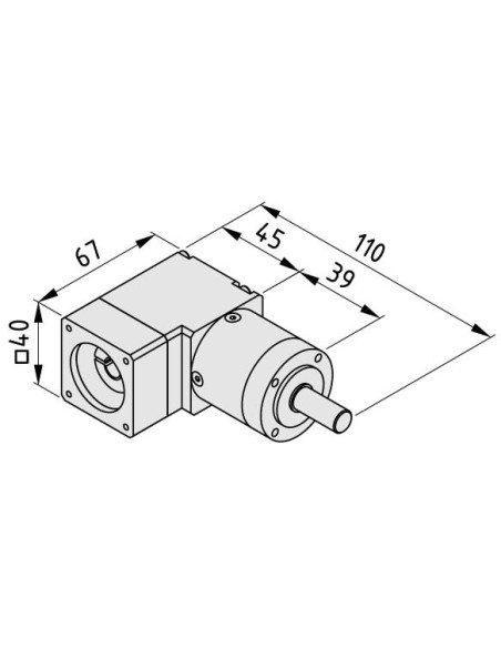 Reductor WP 40-3 similar al RAL 9006 aluminio