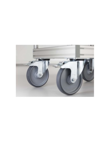 Rueda giratoria D200 140x110 con freno
