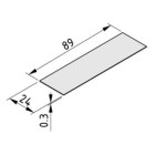 Rótulo protector PVC 8 24 89mm transparente