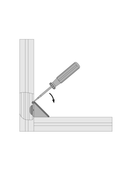 Tapeta escuadra automática 8 40x40 negro similar al RAL 9005