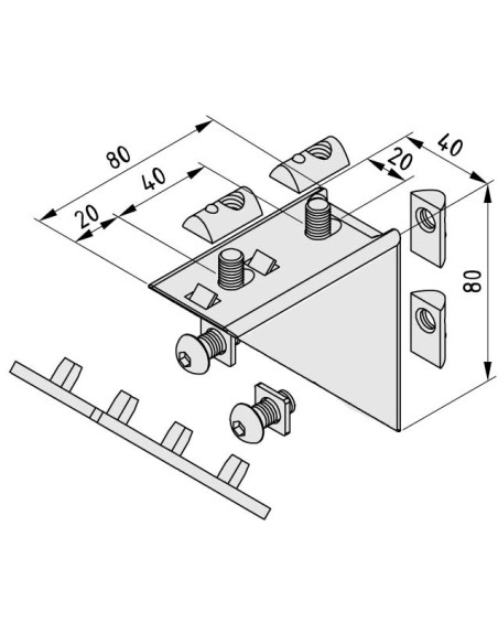 Kit escuadra 8 80x80