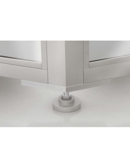 Placa base X 8 80-45° M16 similar al RAL 9006 aluminio