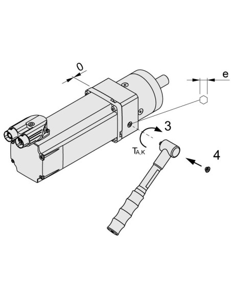Motor SE 60-150-3-60-AK-B similar al RAL 9006 aluminio