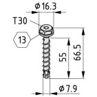 Tornillo anclaje ST 6x60 zincado 2