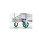 Rueda giratoria D160 PU 140x110 con freno