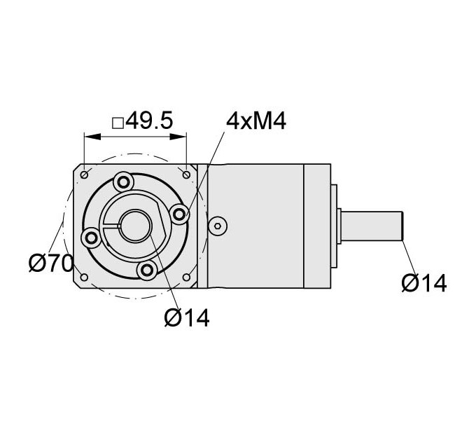 Reductor WP 60-16 similar al RAL 9006 aluminio