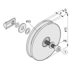 Polea D75D55-14 M6 ESD