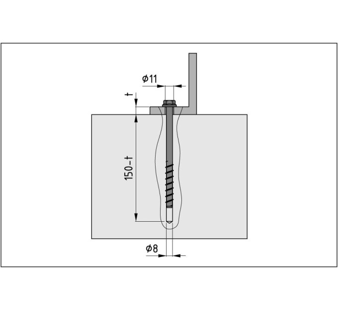 Tornillo anclaje ST 8x130 zincado