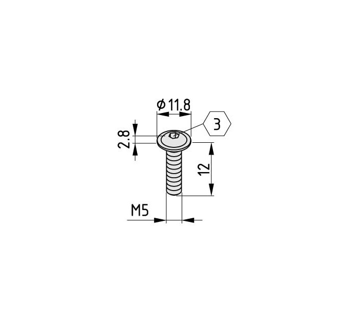 Tornillo con valona M5x12 zincado